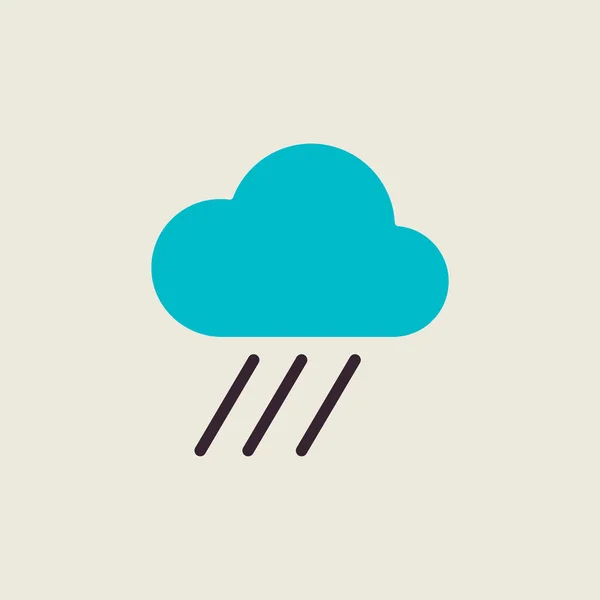 Icona Del Vettore Della Nube Pluviale Segno Meteorologico Simbolo Grafico — Vettoriale Stock