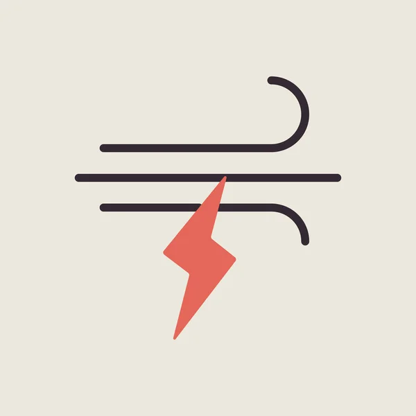 Ikona Wektora Wiatru Znak Meteorologiczny Symbol Graficzny Podróży Turystyki Pogody — Wektor stockowy