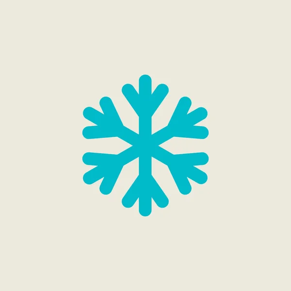 スノーフレークベクトルアイコン 気象記号 天気ウェブサイトやアプリのデザイン アプリ Uiのためのグラフシンボル — ストックベクタ