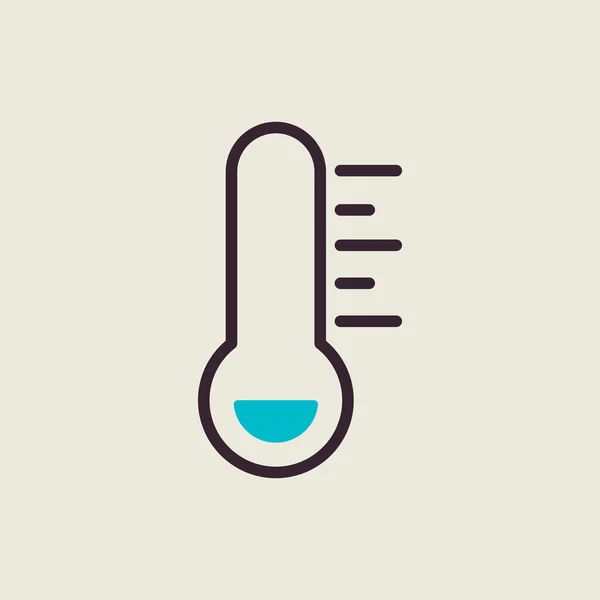Thermometer Vorst Koude Vector Icoon Meteorologisch Teken Grafiek Symbool Voor — Stockvector