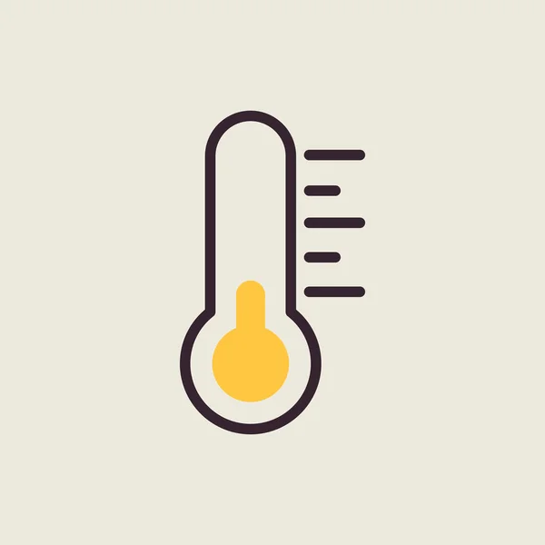 Thermometer Vectoricoon Meteorologisch Teken Grafiek Symbool Voor Reizen Toerisme Weer — Stockvector