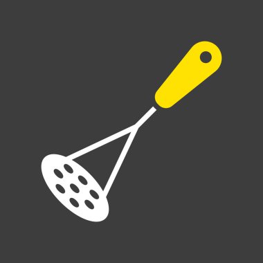 Patates ezici vektör sembol. Mutfak aletleri. Yemek pişirme web sitesi tasarımı, logo, uygulama, UI için grafik sembolü