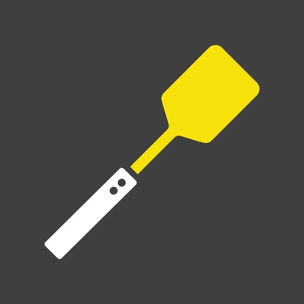 Kitchen Spatula Vector Glyph图标 厨房用具 烹饪网站设计 应用程序 用户界面的图形符号 — 图库矢量图片