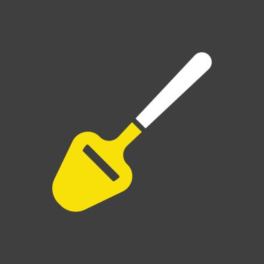 Peynir şeritleri vektör sembol kesme makası. Mutfak aletleri. Yemek pişirme web sitesi tasarımı, logo, uygulama, UI için grafik sembolü