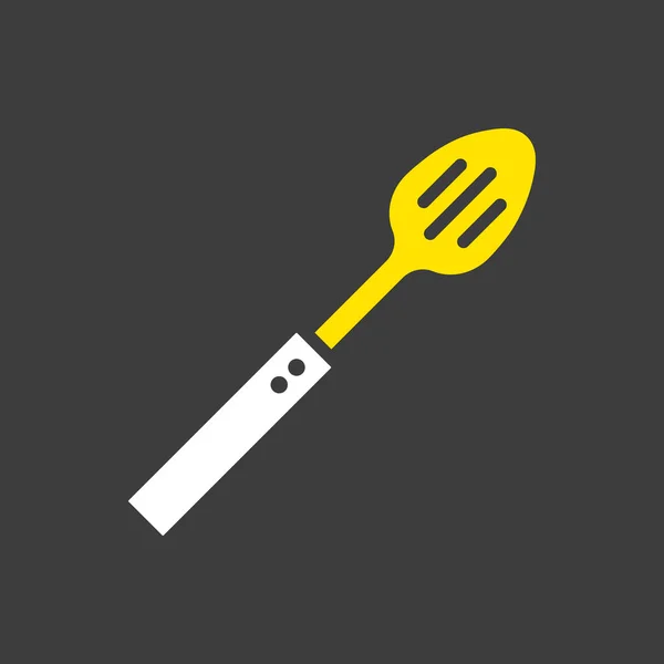 Cuchara Para Drenar Icono Glifo Vectorial Electrodomésticos Cocina Símbolo Gráfico — Vector de stock