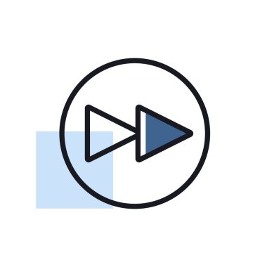 Sonraki parça düğmesi vektör simgesini oynat. Müzik ve ses web sitesi için grafik sembolü ve uygulama tasarımı, logo, uygulama, UI