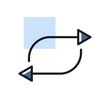 Tekrar et düğme vektör simgesi. Müzik işareti. Müzik ve ses web sitesi için grafik sembolü ve uygulama tasarımı, logo, uygulama, UI