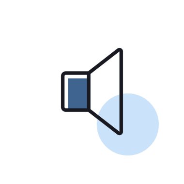 Sözcü vektör simgesi. Müzik işareti. Müzik ve ses web sitesi için grafik sembolü ve uygulama tasarımı, logo, uygulama, UI