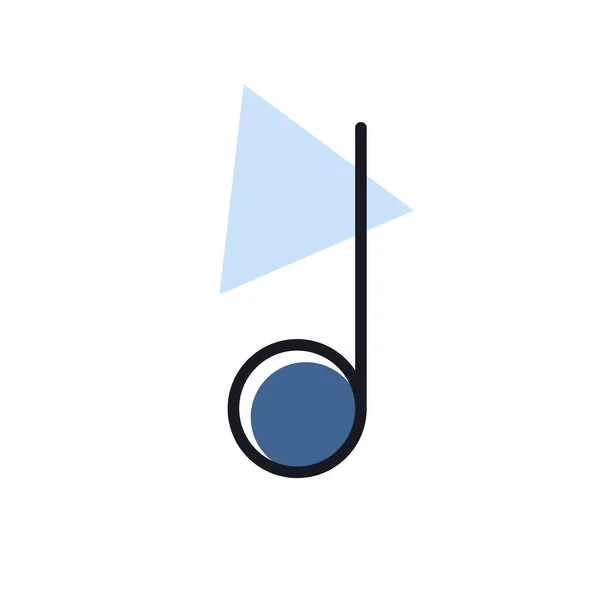 Icône Vectorielle Note Musique Symbole Graphique Pour Musique Son Site — Image vectorielle