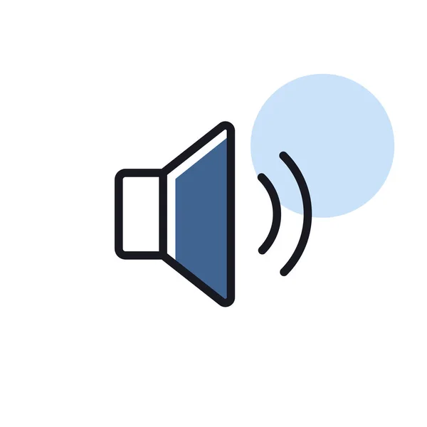 Medium Volume Sound Music Vector Icon Grafik Symbol Für Musik — Stockvektor