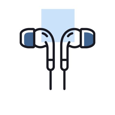 Kulaklık vektör ikonu. Müzik işareti. Müzik ve ses web sitesi için grafik sembolü ve uygulama tasarımı, logo, uygulama, UI