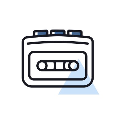 Kasetçalar vektör simgesi. Müzik işareti. Müzik ve ses web sitesi için grafik sembolü ve uygulama tasarımı, logo, uygulama, UI