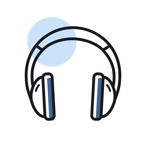 Auriculares Vector Icono Aislado Signo Musical Símbolo Gráfico Para Música — Vector de stock