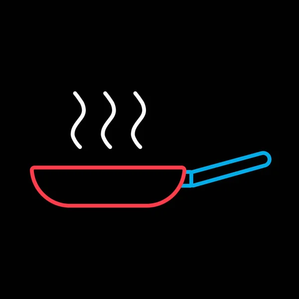 Frying Pan Vector Isolated Black Icon Kitchen Appliance Graph Symbol — Διανυσματικό Αρχείο