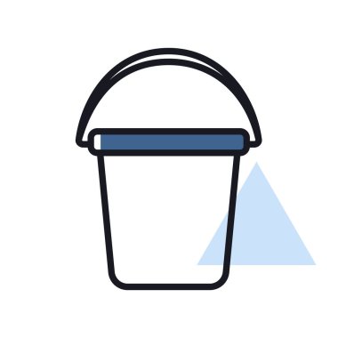 Bahçe plastik kova izole vektör ikonu. Tarım, bahçe ve bitkiler için grafik sembolü Web sitesi ve uygulama tasarımı, logo, uygulama, UI