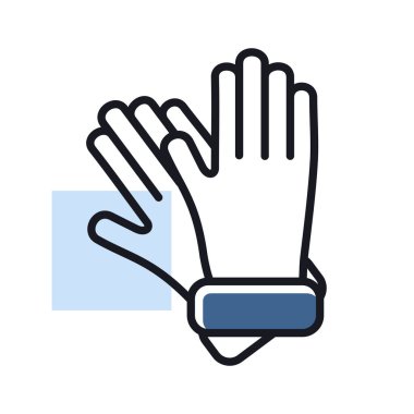 İzole edilmiş iş vektör ikonu için bahçe eldivenleri. Çiftçilik el koruması, eldiven güvenliği. Tarım, bahçe ve bitkiler için grafik sembolü Web sitesi ve uygulama tasarımı, logo, uygulama, UI