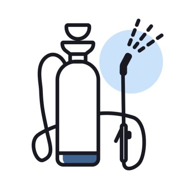 Bahçe spreyi izole edilmiş vektör simgesi. Tarım, bahçe ve bitkiler için grafik sembolü Web sitesi ve uygulama tasarımı, logo, uygulama, UI