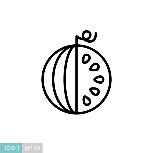 Watermellon Vector Icon Graph Symbol Food Drinks Web Site Apps — Stock Vector