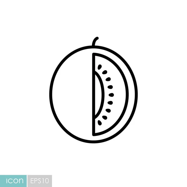 Melon Vector Icon Graph Symbol Food Drinks Web Site Apps — ストックベクタ