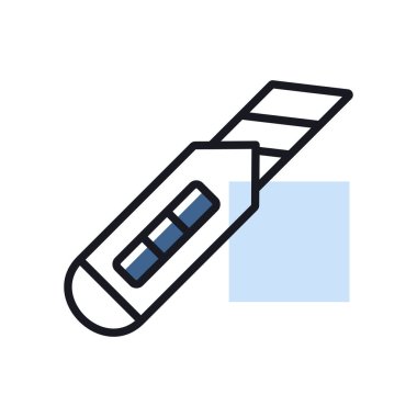 İnşaat amaçlı bıçak vektör ikonu. İnşaat, onarım ve inşaat. Web sitenizin tasarımı için grafik sembolü, logo, uygulama, UI