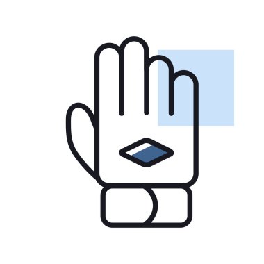 İş eldiveni vektör simgesi. İnşaat, onarım ve inşaat. Web sitenizin tasarımı için grafik sembolü, logo, uygulama, UI