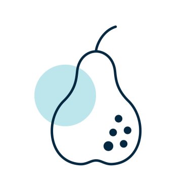 Pear vector icon. Graph symbol for food and drinks web site, apps design, mobile apps and print media, logo, UI