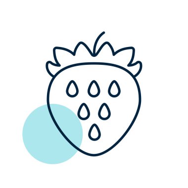 Strawberry vector icon. Graph symbol for food and drinks web site, apps design, mobile apps and print media, logo, UI