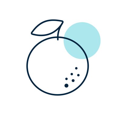 Orange vector icon. Graph symbol for food and drinks web site, apps design, mobile apps and print media, logo, UI