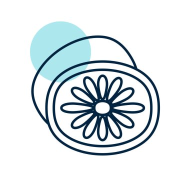 Kiwi vector icon. Graph symbol for food and drinks web site, apps design, mobile apps and print media, logo, UI