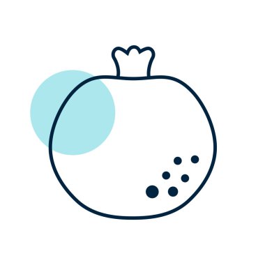 Garnet, Pomegranate vector icon. Graph symbol for food and drinks web site, apps design, mobile apps and print media, logo, UI