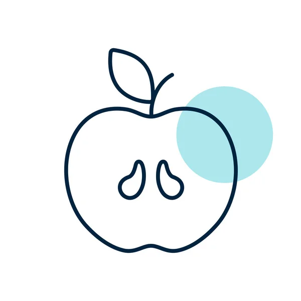 Apple Vector Icon Graph Symbol Food Drinks Web Site Apps — Stockvektor