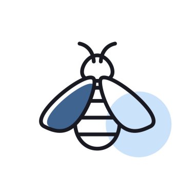 Bal arısı izole ikonu. Çiftlik hayvanı işareti. Web sitenizin tasarımı için grafik sembolü, logo, uygulama, UI. Vektör illüstrasyonu