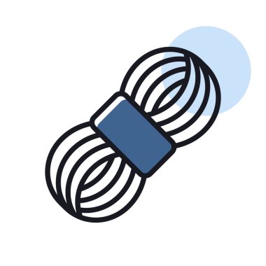 İplik rulosu izole edilmiş ikon. Çiftlik hayvanı işareti. Web sitenizin tasarımı için grafik sembolü, logo, uygulama, UI. Vektör illüstrasyonu