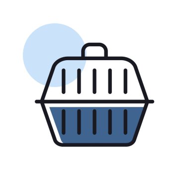 Hayvan taşıyıcı taşıyıcı vektör izole edilmiş simge. Evcil hayvan işareti. Evcil hayvan ve veteriner web sitesi ve uygulama tasarımı, logo, uygulama, UI için grafik sembolü