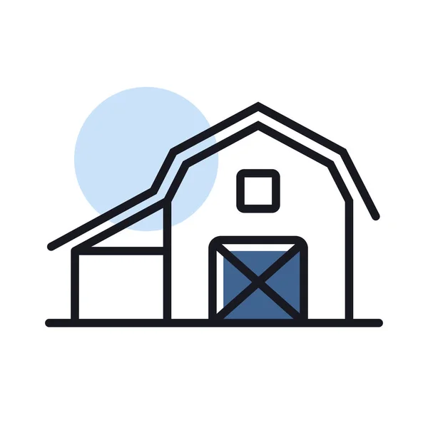 Barn Isolated Flat Isolated Icon Farm Animal Sign Graph Symbol — Image vectorielle
