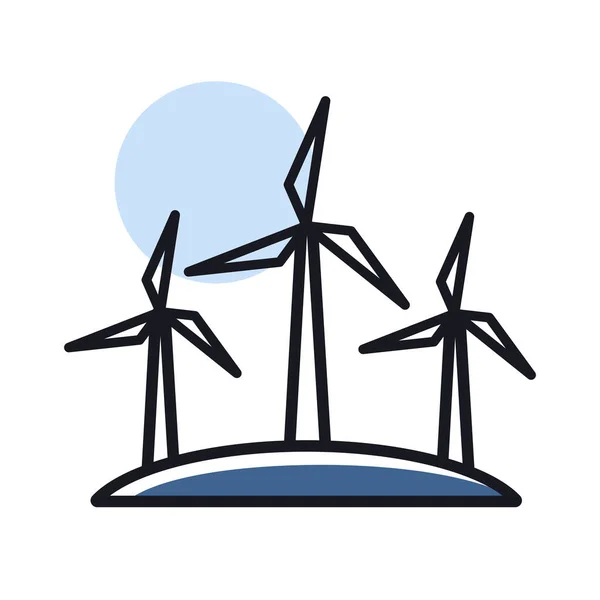 Windmill Isolated Icon Agriculture Sign Graph Symbol Your Web Site — Wektor stockowy