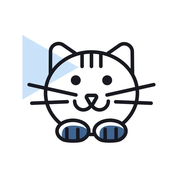 Icône Isolée Vectorielle Chat Pet Animal Signe Symbole Graphique Pour — Image vectorielle