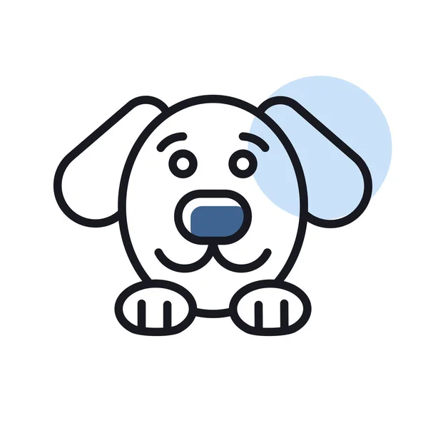 Ikona Izolowanego Wektora Psa Zwierzę Domowe Symbol Graficzny Strony Internetowej — Wektor stockowy