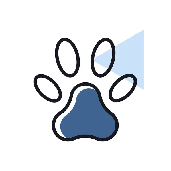 Paw Vector Isolated Icon Pet Animal Sign Graph Symbol Pet — Wektor stockowy