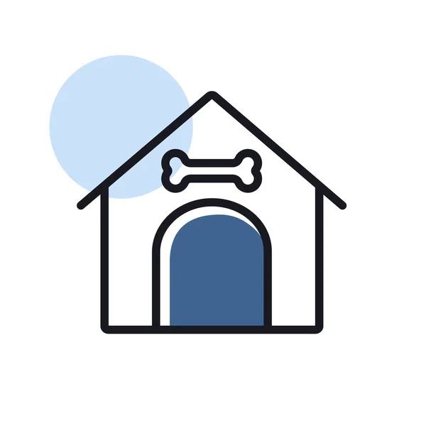 Dog House Vector Isolated Icon Pet Animal Sign Graph Symbol — Wektor stockowy