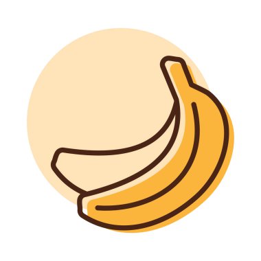 Muz vektörü ikonu izole etti. Gıda ve içecek web sitesi için grafik sembolü, uygulama tasarımı, mobil uygulamalar ve yazdırma ortamı, logo, UI