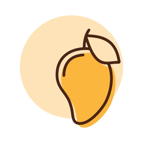 Mango Vector Frutas Tropicales Aislado Icono Símbolo Gráfico Para Sitio — Vector de stock