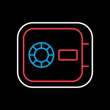 Oda güvenli düz vektör siyah arkaplan simgesi izole. Seyahat ve turizm web sitesi ve uygulama tasarımı, logo, uygulama, UI için grafik sembolü