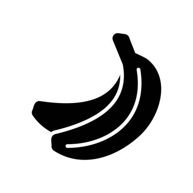 Muz vektör sembolü. Gıda ve içecek web sitesi için grafik sembolü, uygulama tasarımı, mobil uygulamalar ve yazdırma ortamı, logo, UI