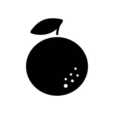 Turuncu vektör sembolü. Gıda ve içecek web sitesi için grafik sembolü, uygulama tasarımı, mobil uygulamalar ve yazdırma ortamı, logo, UI