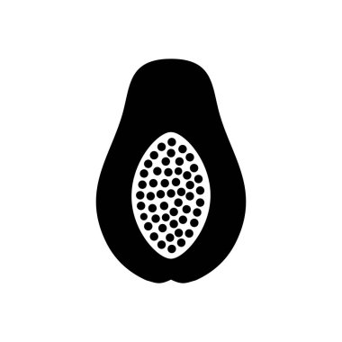 Papaya tropikal meyve vektörü sembolü. Gıda ve içecek web sitesi için grafik sembolü, uygulama tasarımı, mobil uygulamalar ve yazdırma ortamı, logo, UI