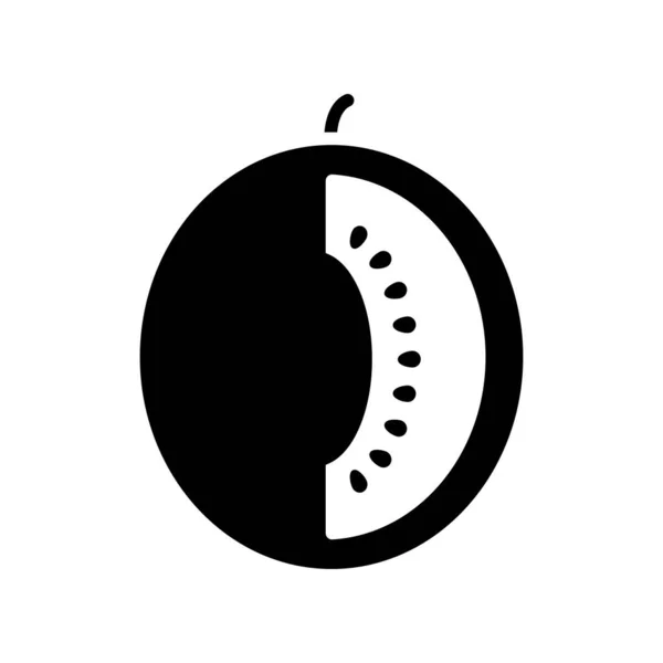 Melonenvektorglyphen Symbol Grafik Symbol Für Lebensmittel Und Getränke Website Apps — Stockvektor