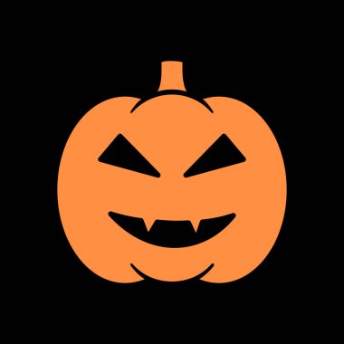 Cadılar Bayramı balkabağı simgesi vektör çizimi Jack-O-Lantern. Grafik sembolü, uygulama tasarımı, mobil uygulamalar ve yazdırma ortamı, logo, UI