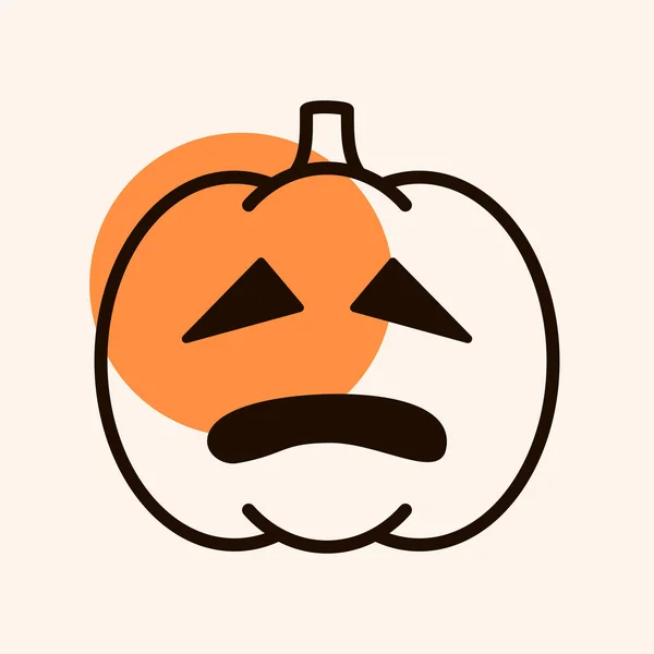 Halloween Dýně Emotikonu Vektorové Ilustrace Jack Lantern Grafický Symbol Design — Stockový vektor