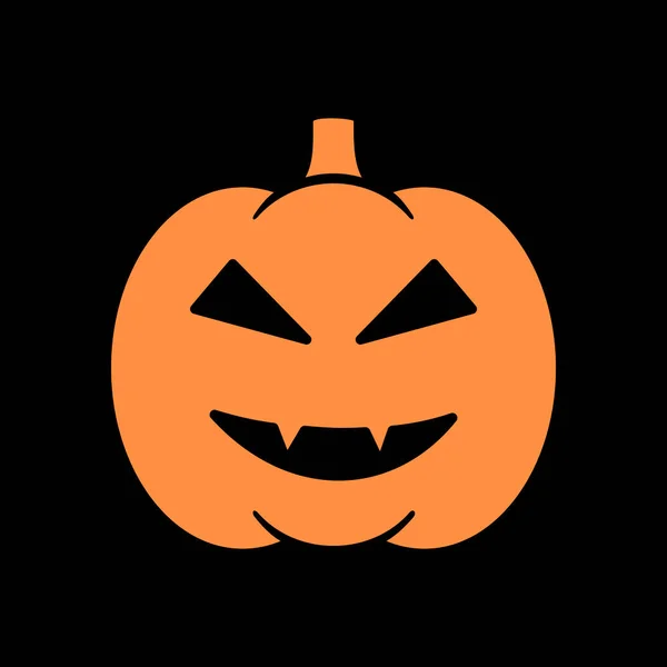 Halloween Kürbis Emoticon Icon Vektor Illustration Jack Lantern Grafiksymbol Apps — Stockvektor